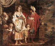 VERHAGHEN, Pieter Jozef Hagar and Ishmael Banished by Abraham Sweden oil painting artist